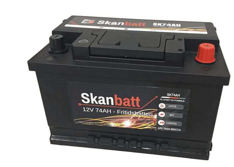 SKANBATT Fritidsbatteri 12V 74AH 680CCA